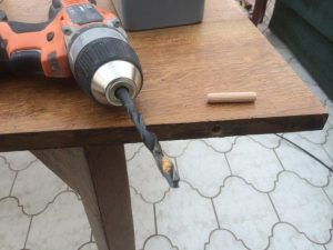 Gluing Oak Drill Dowels