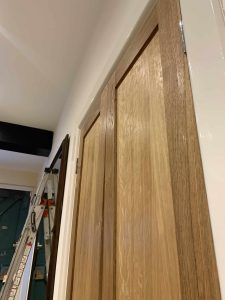 protected interior timber oak shaker doors