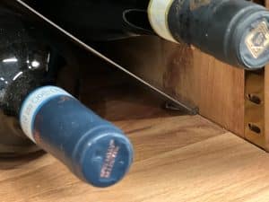 under stairs wine store separator edge protector