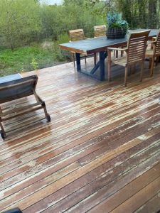 varnished hardwood deck failed finish