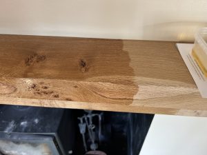 epoxy wood sealer on interior timber enhances grain