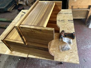 reassemble spa steps using new fasteners