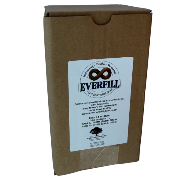 1L kit of EverFill epoxy wood filler